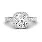 Sweet Pea Moissanite Matching Band Only ( Engagement Ring Not Included) For Ring With Cushion Center whitegold