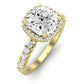 Sweet Pea Moissanite Matching Band Only ( Engagement Ring Not Included) For Ring With Cushion Center yellowgold