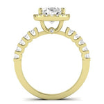 Sweet Pea Moissanite Matching Band Only ( Engagement Ring Not Included) For Ring With Oval Center yellowgold