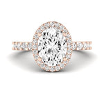 Sweet Pea Moissanite Matching Band Only ( Engagement Ring Not Included) For Ring With Oval Center rosegold