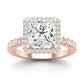 Sweet Pea Moissanite Matching Band Only ( Engagement Ring Not Included) For Ring With Princess Center rosegold