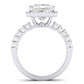 Sweet Pea Moissanite Matching Band Only ( Engagement Ring Not Included) For Ring With Princess Center whitegold