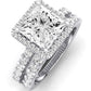 Sweet Pea Moissanite Matching Band Only ( Engagement Ring Not Included) For Ring With Princess Center whitegold