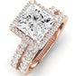 Sweet Pea Moissanite Matching Band Only ( Engagement Ring Not Included) For Ring With Princess Center rosegold