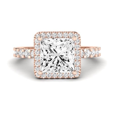 Sweet Pea Moissanite Matching Band Only ( Engagement Ring Not Included) For Ring With Princess Center rosegold