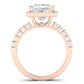 Sweet Pea Moissanite Matching Band Only ( Engagement Ring Not Included) For Ring With Princess Center rosegold