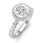 Sweet Pea Moissanite Matching Band Only (does Not Include Engagement Ring) For Ring With Round Center whitegold