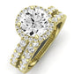 Sweet Pea Moissanite Matching Band Only (does Not Include Engagement Ring) For Ring With Round Center yellowgold