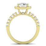 Sweet Pea Moissanite Matching Band Only (does Not Include Engagement Ring) For Ring With Round Center yellowgold