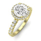 Sweet Pea Moissanite Matching Band Only (does Not Include Engagement Ring) For Ring With Round Center yellowgold