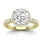 Sweetpea Cushion Diamond Engagement Ring (Lab Grown Igi Cert) yellowgold