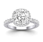 Sweetpea Cushion Diamond Engagement Ring (Lab Grown Igi Cert) whitegold
