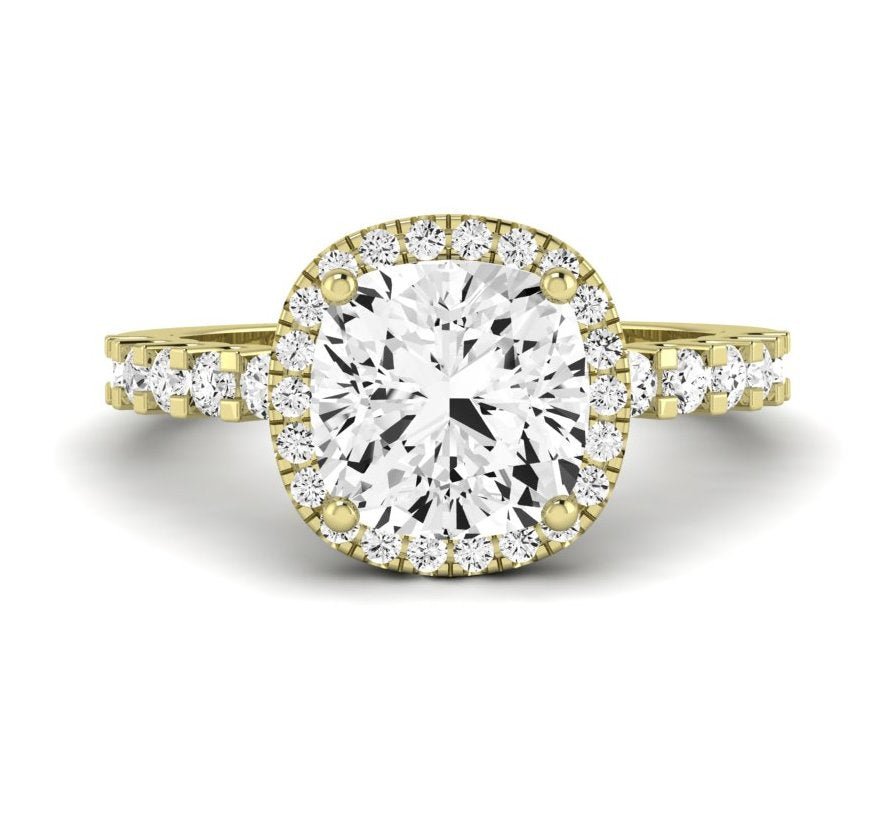 Sweetpea Cushion Diamond Engagement Ring (Lab Grown Igi Cert) yellowgold