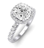 Sweetpea Cushion Diamond Engagement Ring (Lab Grown Igi Cert) whitegold