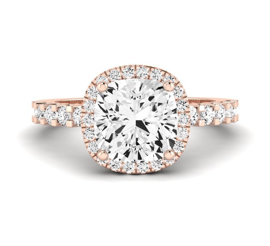 Sweetpea Cushion Diamond Engagement Ring (Lab Grown Igi Cert) rosegold