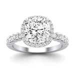 Sweetpea Cushion Moissanite Bridal Set whitegold