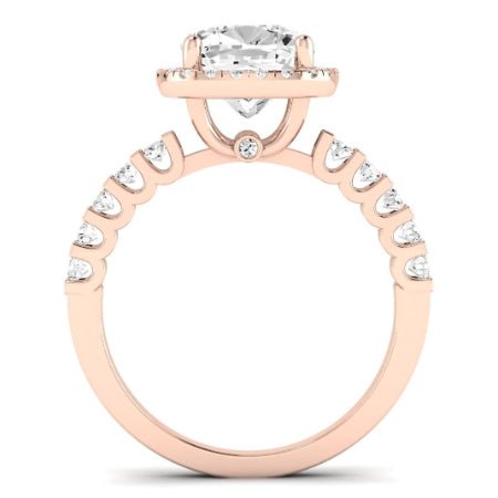 Sweetpea Cushion Moissanite Bridal Set rosegold