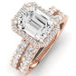 Sweetpea Emerald Diamond Bridal Set (Lab Grown Igi Cert) rosegold