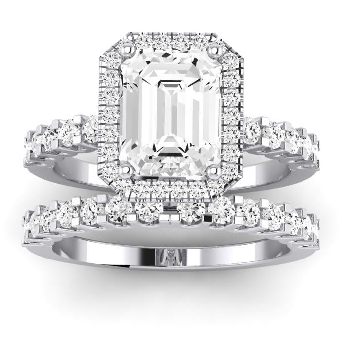 1.00 ct - Sweetpea - Emerald Lab Diamond Bridal Set (IGI Certified)