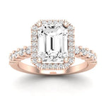 Sweetpea Emerald Diamond Bridal Set (Lab Grown Igi Cert) rosegold