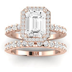 Sweetpea Emerald Diamond Bridal Set (Lab Grown Igi Cert) rosegold