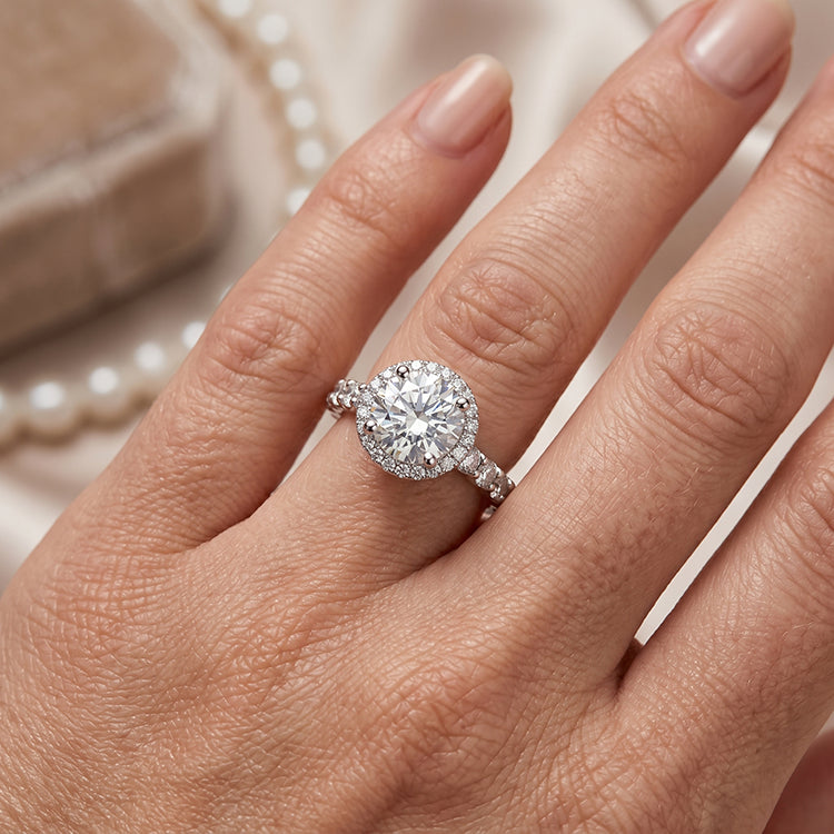Sweetpea - GIA Natural Round Diamond Engagement Ring
