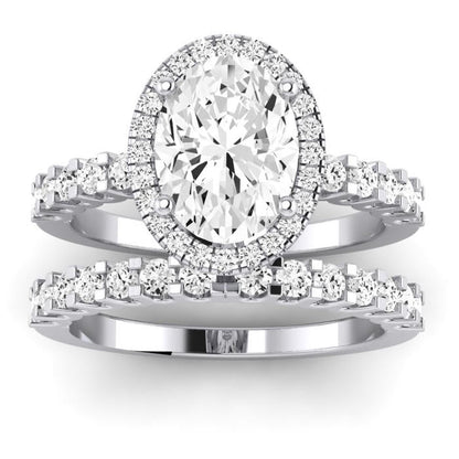 Sweetpea Oval Diamond Bridal Set (Lab Grown Igi Cert) whitegold