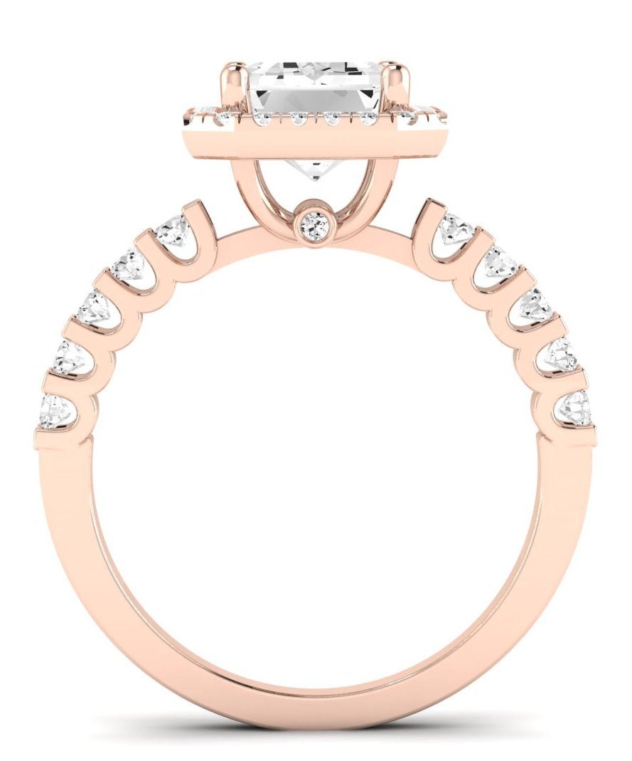 Sweetpea Oval Moissanite Engagement Ring rosegold