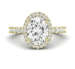 Sweetpea Oval Moissanite Engagement Ring yellowgold