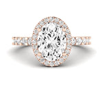 Sweetpea Oval Moissanite Engagement Ring rosegold