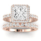 Sweetpea Princess Moissanite Bridal Set rosegold