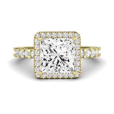 Sweetpea Princess Moissanite Bridal Set yellowgold