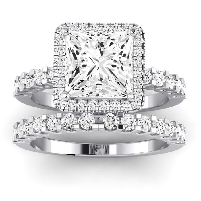 2.00 ct - Sweetpea - Princess Moissanite Bridal Set