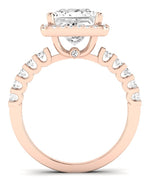 Sweetpea Princess Moissanite Engagement Ring rosegold