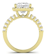 Sweetpea Princess Moissanite Engagement Ring yellowgold