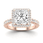 Sweetpea Princess Moissanite Engagement Ring rosegold