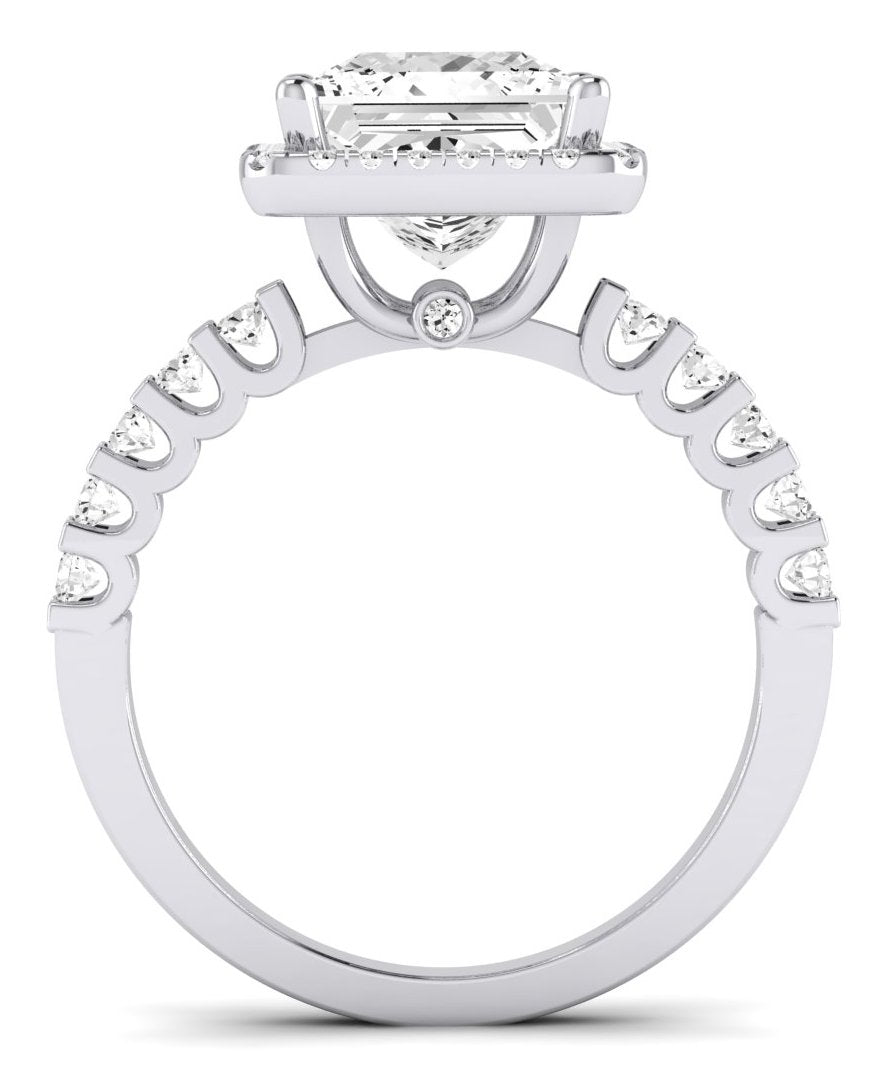 Sweetpea Princess Moissanite Engagement Ring whitegold