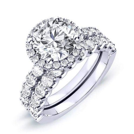 2.00 ct - Sweetpea - Round Moissanite Bridal Set