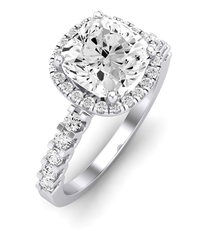Sweetpea Cushion Diamond Engagement Ring (Lab Grown Igi Cert) whitegold