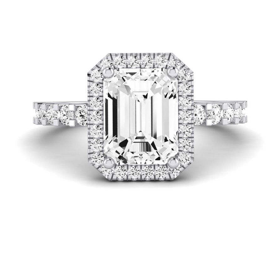 Sweetpea Emerald Diamond Engagement Ring (Lab Grown Igi Cert) whitegold