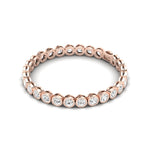Sydney Round Bezel Set Modern Moissanite Bracelet rosegold