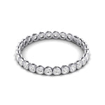 Sydney Round Bezel Set Modern Moissanite Bracelet whitegold