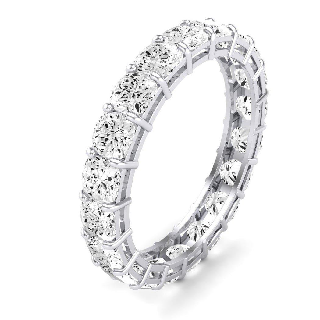 Sylvan Cushion Cut Diamond Eternity Band (Clarity Enhanced) whitegold