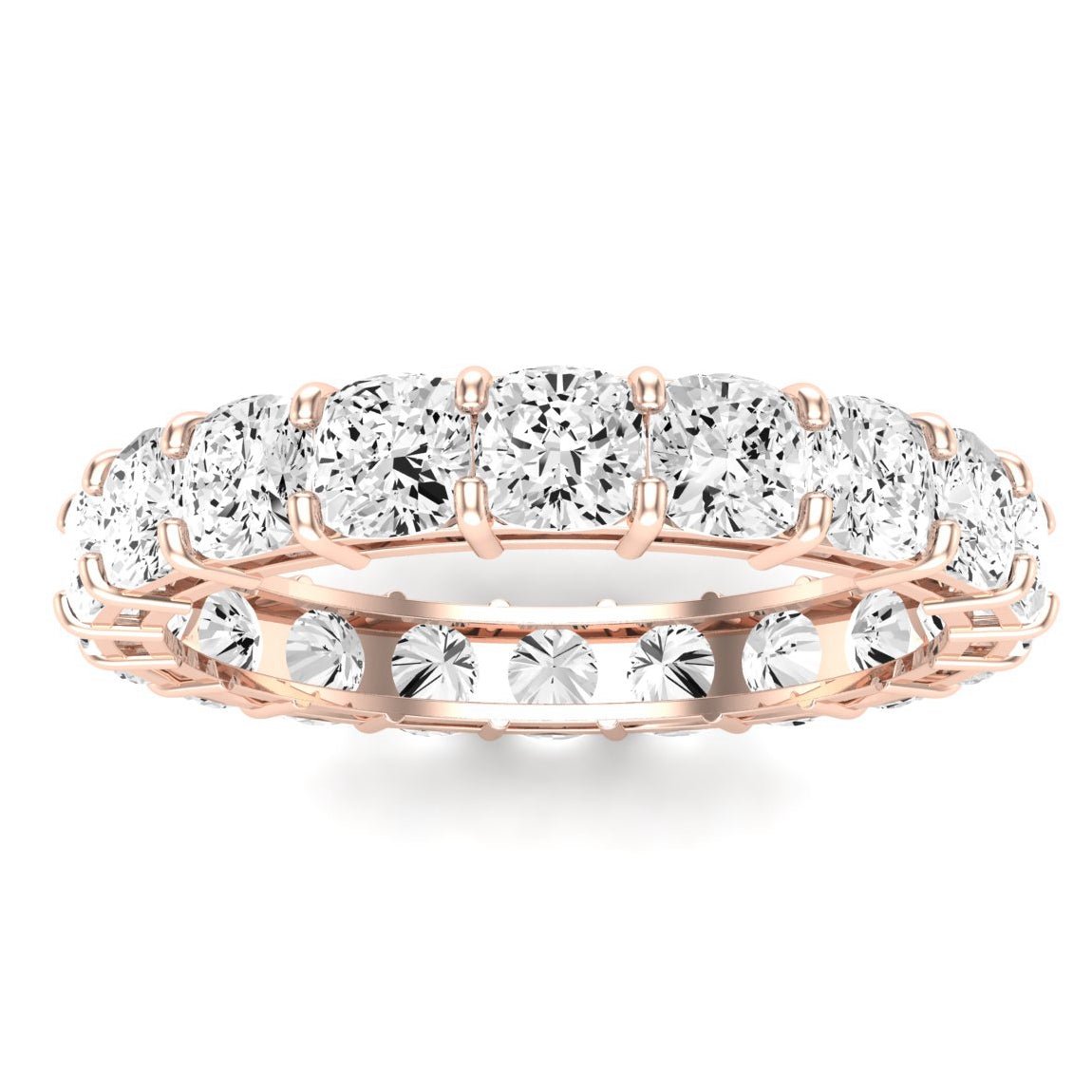 Sylvan Cushion Cut Diamond Eternity Band (Clarity Enhanced) rosegold