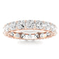 Sylvan Cushion Cut Diamond Eternity Band (Clarity Enhanced) rosegold