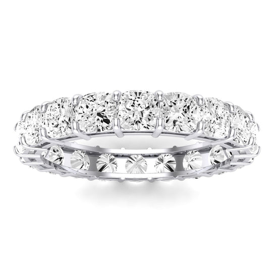 Sylvan Cushion Cut Moissanite Eternity Band whitegold