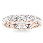 Sylvan Cushion Cut Moissanite Eternity Band rosegold