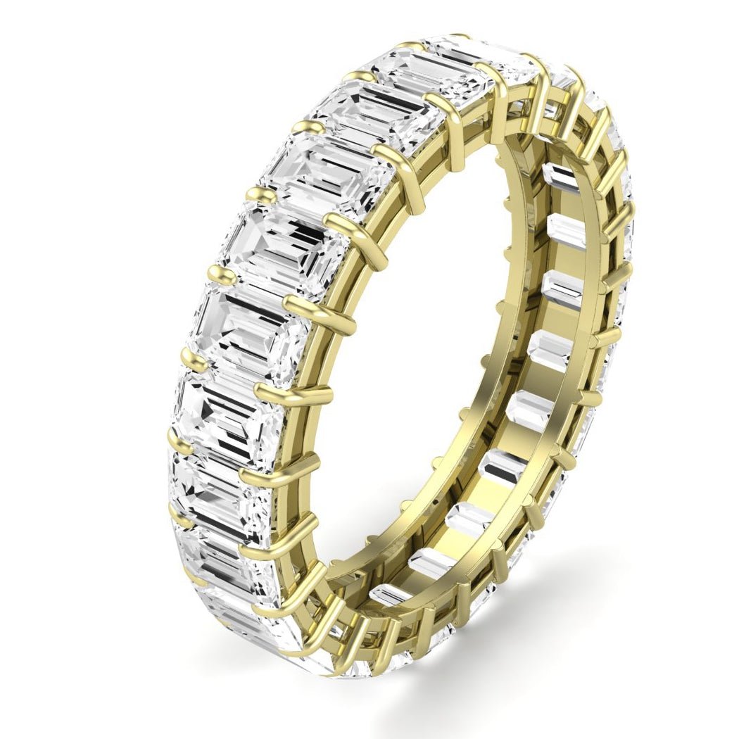 Sylvan Emerald Cut Diamond Eternity Band (Clarity Enhanced) yellowgold