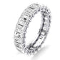 Sylvan Emerald Cut Diamond Eternity Band (Clarity Enhanced) whitegold