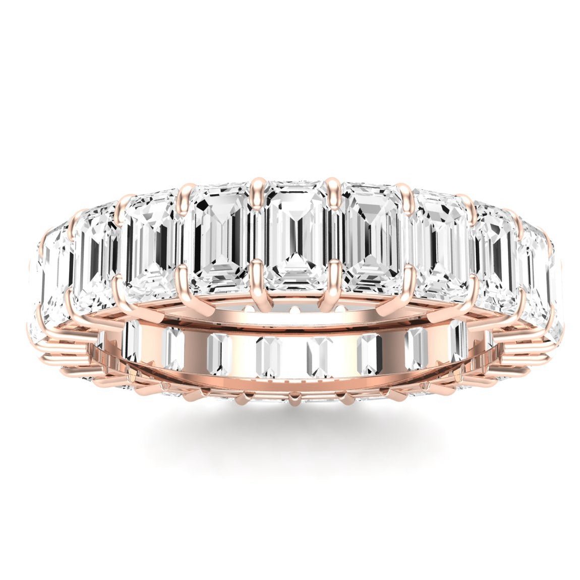 Sylvan Emerald Cut Diamond Eternity Band (Clarity Enhanced) rosegold